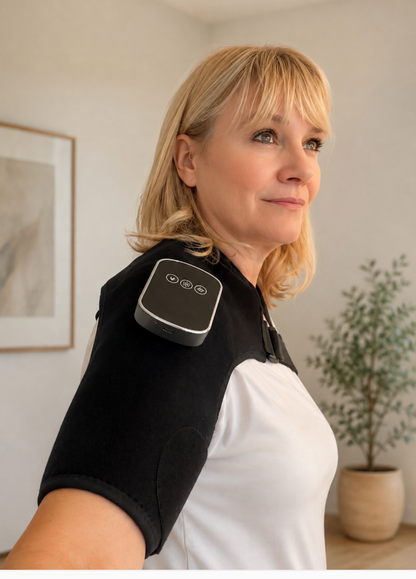 Skulderpad– trådløs med varme, lys og vibration